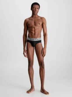 Calvin Klein 3 Pack Briefs - Steel Micro 11 Calvin Klein 3 Pack Briefs - Steel Micro -Everywear Shop 000NB3073A 7V1 alternate4
