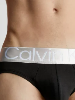 Calvin Klein 3 Pack Briefs - Steel Cotton -Everywear Shop 000NB3129A GTB alternate4