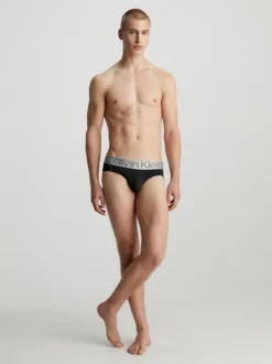 Calvin Klein 3 Pack Briefs - Steel Cotton -Everywear Shop 000NB3129A GTB alternate5