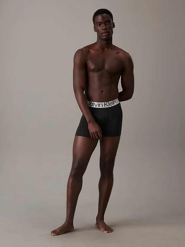 Calvin Klein 3 Pack Boxer Briefs - Steel Cotton 7 Calvin Klein 3 Pack Boxer Briefs - Steel Cotton - Image 5