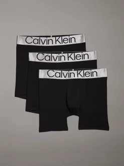 Calvin Klein 3 Pack Boxer Briefs - Steel Cotton