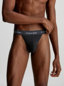 Calvin Klein 3 Pack Jock Straps - Cotton Stretch -Everywear Shop 000NB3363A H4X alternate1