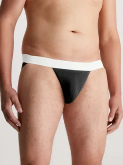 Calvin Klein 3 Pack Jock Straps - Cotton Stretch -Everywear Shop 000NB3363A H4X alternate2