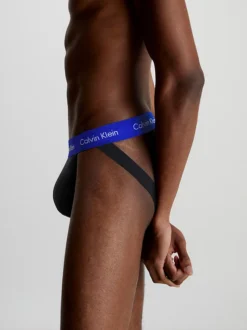 Calvin Klein 3 Pack Jock Straps - Cotton Stretch -Everywear Shop 000NB3363A H4X alternate3