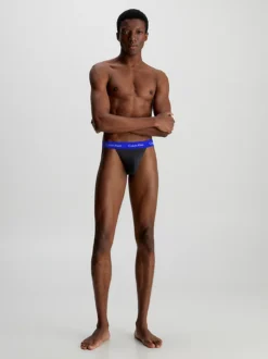 Calvin Klein 3 Pack Jock Straps - Cotton Stretch -Everywear Shop 000NB3363A H4X alternate5