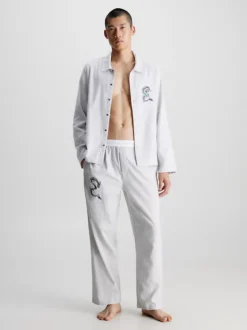 Calvin Klein Cotton Flannel Pyjama Pants 10 Calvin Klein Cotton Flannel Pyjama Pants -Everywear Shop 000NM2577E 6XU alternate3