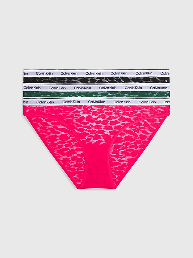 Calvin Klein 3 Pack Lace Bikini Briefs 3 Calvin Klein 3 Pack Lace Bikini Briefs