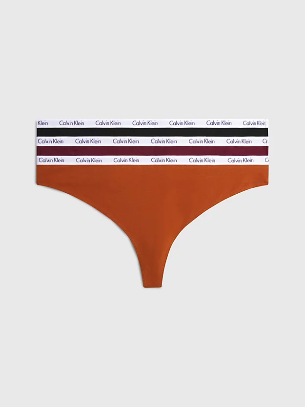 Calvin Klein Plus Size 3 Pack Thongs - Carousel 3 Calvin Klein Plus Size 3 Pack Thongs - Carousel