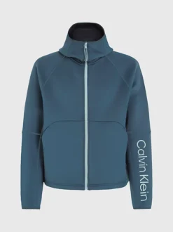 Calvin Klein Zip Up Logo Hoodie -Everywear Shop 00GMF3J408 CEG alternate5