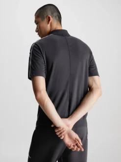 Calvin Klein Zip Polo Shirt -Everywear Shop 00GMF3K140 BAE alternate2