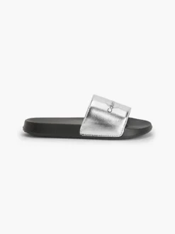 Calvin Klein Faux Leather Kids Sliders -Everywear Shop EFCK080318 904 alternate5