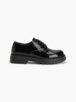 Calvin Klein Faux Patent Leather Kids Lace-Up Shoes