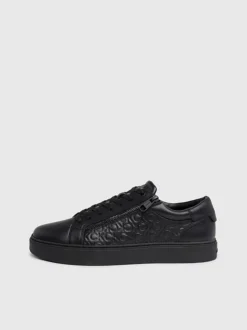 Calvin Klein Leather Logo Trainers -Everywear Shop HM0HM01188 0GL alternate5