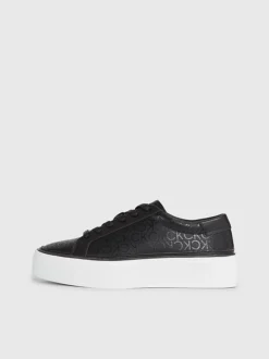 Calvin Klein Platform Logo Trainers 13 Calvin Klein Platform Logo Trainers -Everywear Shop HW0HW01670 0GK alternate5