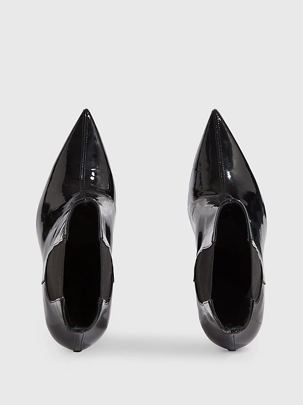 Calvin Klein Patent Leather Stiletto Chelsea Boots 5 Calvin Klein Patent Leather Stiletto Chelsea Boots - Image 3