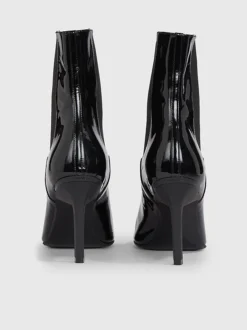 Calvin Klein Patent Leather Stiletto Chelsea Boots 11 Calvin Klein Patent Leather Stiletto Chelsea Boots -Everywear Shop HW0HW01809 BEH alternate3