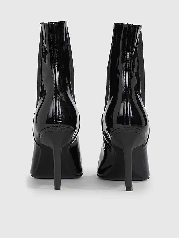 Calvin Klein Patent Leather Stiletto Chelsea Boots 6 Calvin Klein Patent Leather Stiletto Chelsea Boots - Image 4