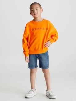 Calvin Klein Mid Rise Straight Denim Shorts -Everywear Shop IB0IB01613 1A4 alternate3