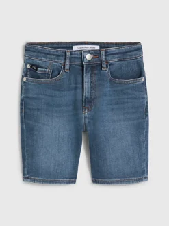 Calvin Klein Mid Rise Straight Denim Shorts -Everywear Shop IB0IB01613 1A4 alternate4