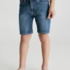 Calvin Klein Mid Rise Straight Denim Shorts -Everywear Shop IB0IB01613 1A4 main