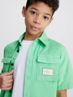 Calvin Klein Relaxed Poplin Overshirt -Everywear Shop IB0IB01632 L1C alternate2