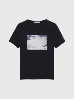 Calvin Klein Glow In The Dark Logo T-shirt 11 Calvin Klein Glow In The Dark Logo T-shirt -Everywear Shop IB0IB01645 BEH alternate4