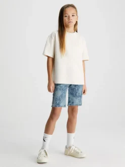 Calvin Klein Relaxed Tie Dye Denim Shorts -Everywear Shop IB0IB01666 1A4 alternate3