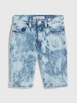 Calvin Klein Relaxed Tie Dye Denim Shorts -Everywear Shop IB0IB01666 1A4 alternate4