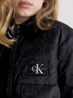 Calvin Klein Relaxed Padded Jacquard Logo Overshirt -Everywear Shop IB0IB01828 BEH alternate2