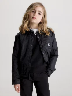 Calvin Klein Relaxed Padded Jacquard Logo Overshirt