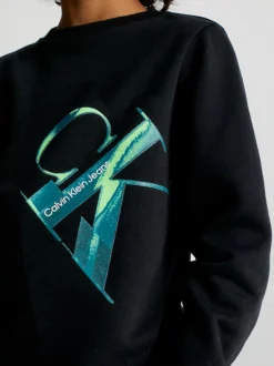 Calvin Klein Fleece Logo Sweatshirt -Everywear Shop IB0IB01854 BEH alternate2