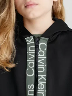 Calvin Klein Relaxed Logo Zip Up Hoodie -Everywear Shop IB0IB01861 BEH alternate2