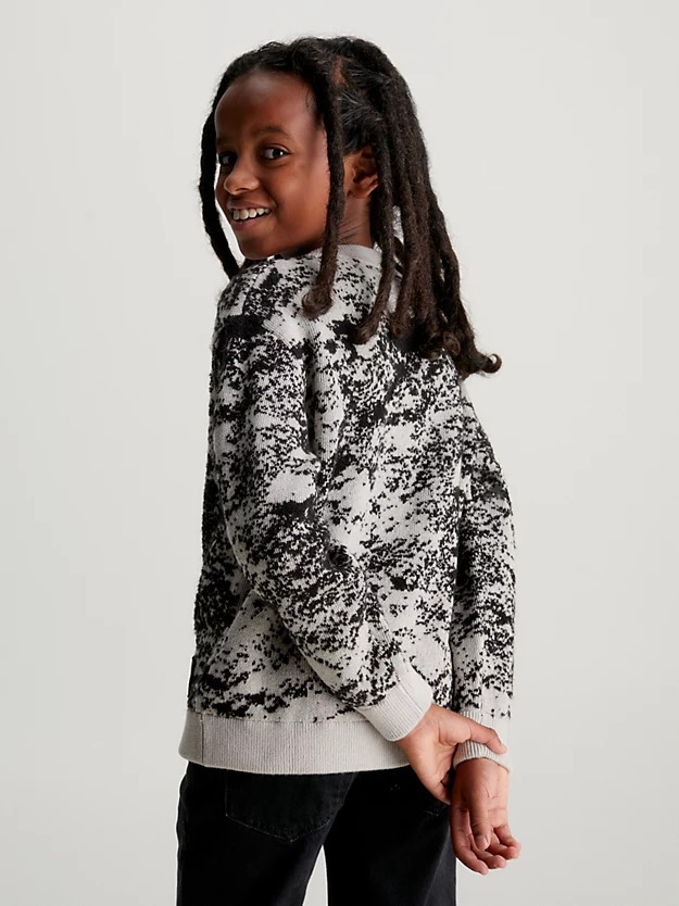 Calvin Klein Marble Print Jumper 4 Calvin Klein Marble Print Jumper - Image 2