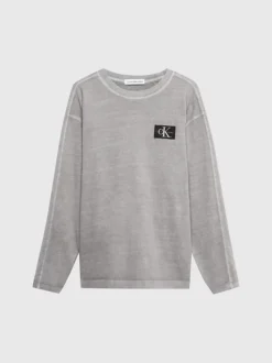 Calvin Klein Mineral Dye Long Sleeve T-shirt -Everywear Shop IB0IB01886 BEH alternate4