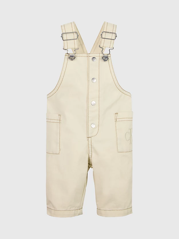 Calvin Klein Newborn Twill Dungaree Onesie 3 Calvin Klein Newborn Twill Dungaree Onesie