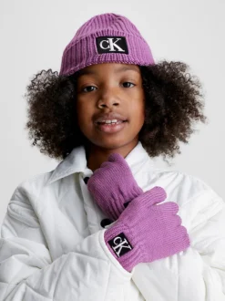 Calvin Klein Unisex Beanie And Gloves Set -Everywear Shop IU0IU00394 VDR alternate2