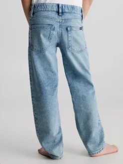 Calvin Klein Unisex Mid Rise Straight Jeans -Everywear Shop IU0IU00478 1A4 alternate4