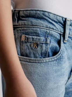 Calvin Klein Unisex Mid Rise Straight Jeans -Everywear Shop IU0IU00478 1A4 alternate6