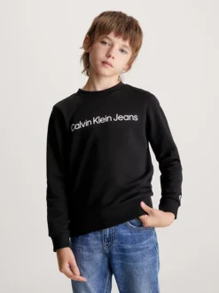Calvin Klein Unisex Logo Sweatshirt -Everywear Shop IU0IU00581 BEH alternate2