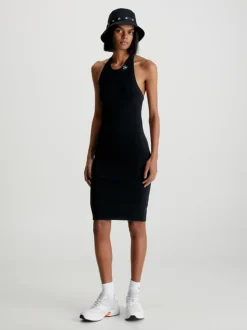 Calvin Klein Organic Cotton Halter Neck Dress