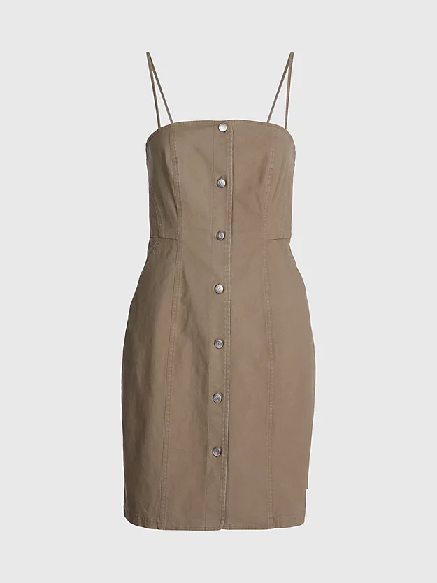 Calvin Klein Cotton Canvas Button-Through Dress 7 Calvin Klein Cotton Canvas Button-Through Dress - Image 5