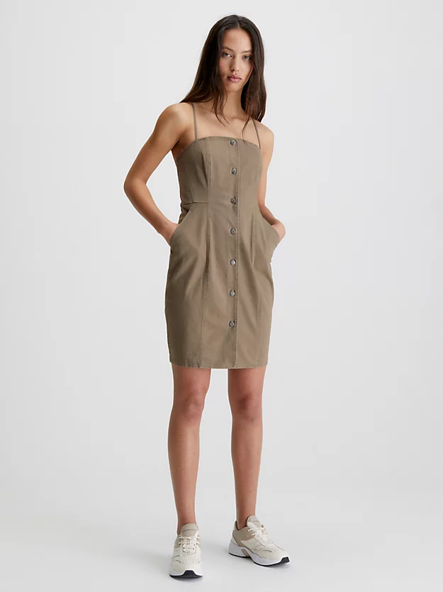 Calvin Klein Cotton Canvas Button-Through Dress 3 Calvin Klein Cotton Canvas Button-Through Dress
