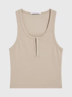 Calvin Klein Slim Cotton Rib Tank Top -Everywear Shop J20J221496 ABM alternate5