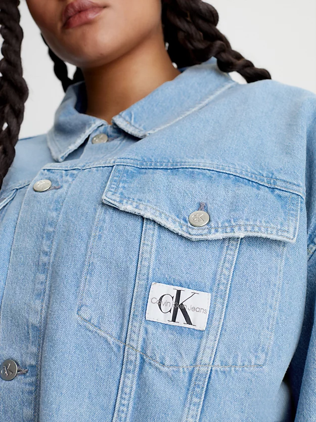 Calvin Klein Relaxed Cropped Denim Jacket 6 Calvin Klein Relaxed Cropped Denim Jacket - Image 4