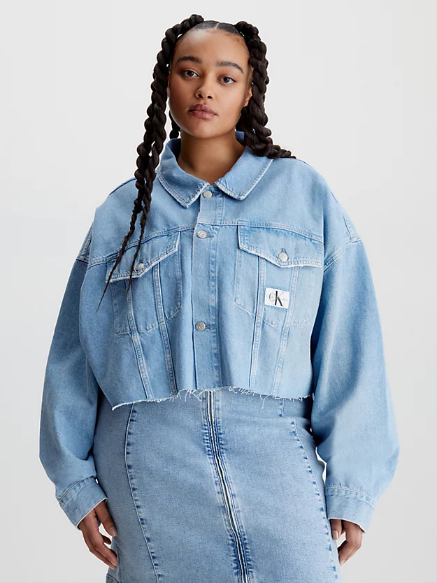 Calvin Klein Relaxed Cropped Denim Jacket 3 Calvin Klein Relaxed Cropped Denim Jacket