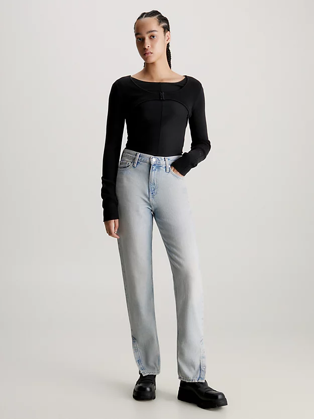 Calvin Klein Button Hem Mom Jeans 7 Calvin Klein Button Hem Mom Jeans - Image 5