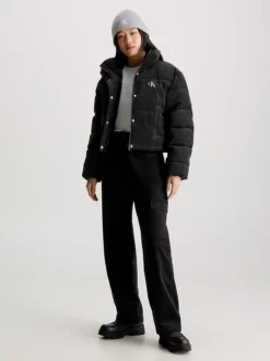 Calvin Klein High Rise Corduroy Cargo Pants 12 Calvin Klein High Rise Corduroy Cargo Pants -Everywear Shop J20J221861 BEH alternate4