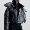 Calvin Klein Liquid Metal Hooded Puffer Jacket