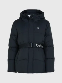 Calvin Klein Nylon Belted Puffer Jacket -Everywear Shop J20J221896 BEH alternate5