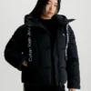 Calvin Klein Logo Tape Short Puffer Jacket -Everywear Shop J20J221901 BEH main